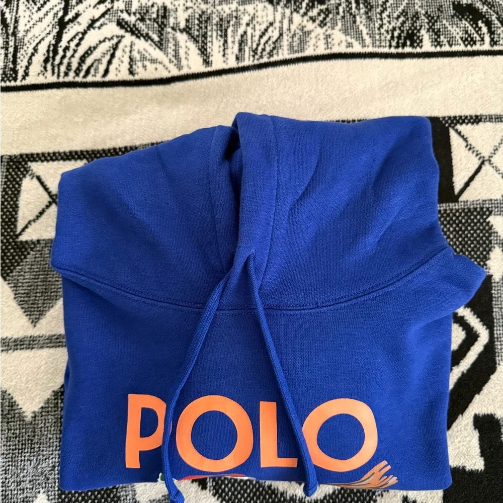 Polo Ralph Lauren Riding Academy Invitational Royal Blue/Orange Pullover Hoodie